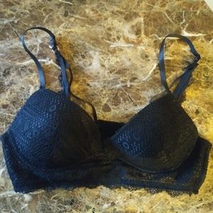 Girly Lace Print Bra-- 36C